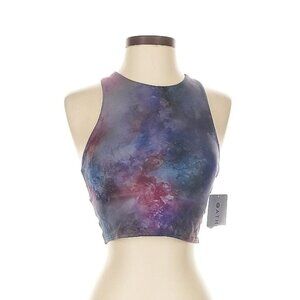 Athleta Women’s XS Crop Tank Bra Top Purple Blue Galaxy Tie-Dye New With Tags